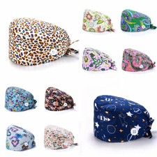 Leopard Unisex Nurse Doctor Surgical Cap Odontology Hat Scrub Medical Dentist