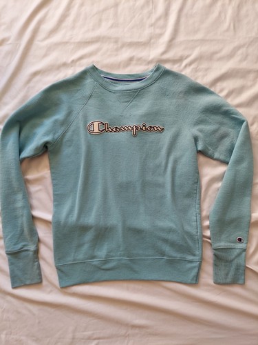 Champion Sweatshirt Teal Womens XS 