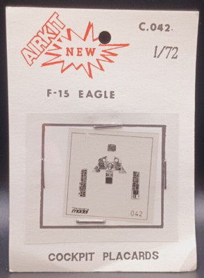 Plus Model | No. C.042 | 1:72 F-15 Eagle Cockpit Placards
