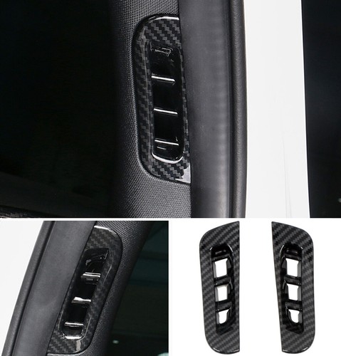 Carbon Fiber Front A Pillar Air Vent Outlet Cover Trim For Mazda CX-5