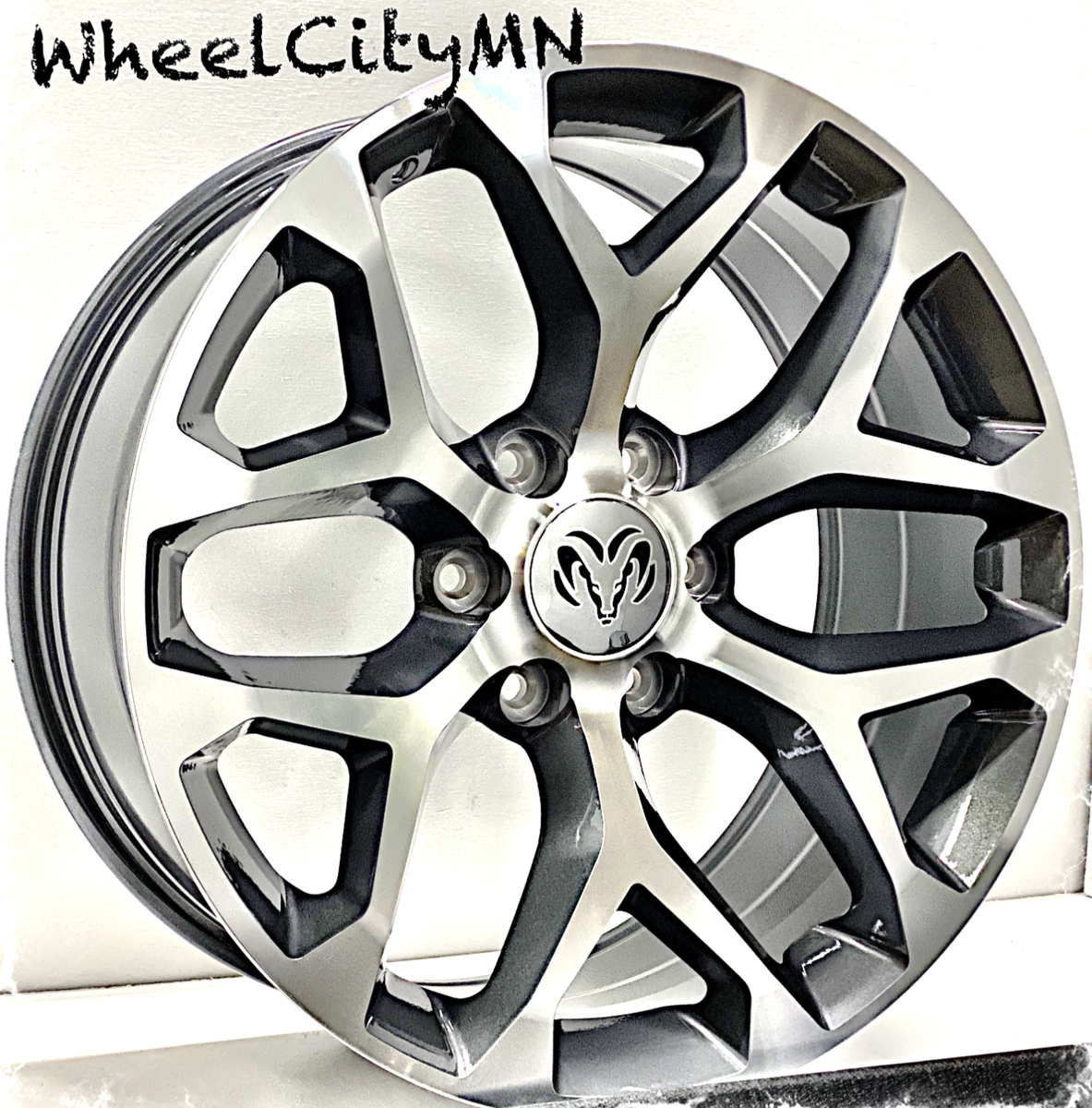 20” Gunmetal Snowflake 5668 SFO Replica Wheels fits 2019 2026 RAM
