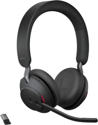 Jabra Evolve2 65 kabelloser Stereo Kopfhörer (MS Teams, USB-A) - Schwarz OVP