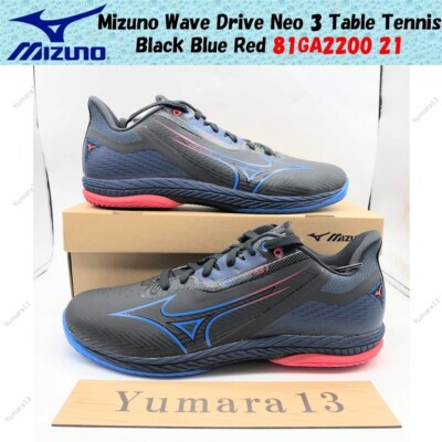 Mizuno Wave Drive Neo Tischtennis Schwarz Blau Rot 81GA2200 21 Herren 