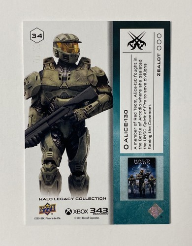 2024 UD Halo Legacy Collection ZEALOT PARALLEL BASE ALICE-130 2/25 - Picture 2 of 2