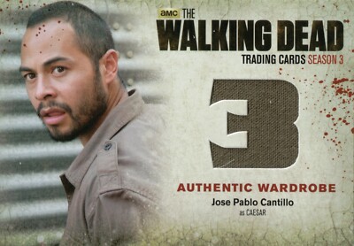 The Walking Dead Season 3, Jose Pablo Cantillo (Caesar) Relic Wardrobe Card M42