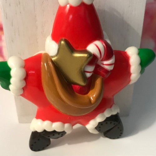 Christmas Ornament Santa Star 3.5” Solid Hard Plastic Ornament - Picture 8 of 11