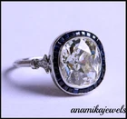 4CT Lab-Created Cushion Cut Diamond Vintage Halo Wedding Ring 14K White Gold FN