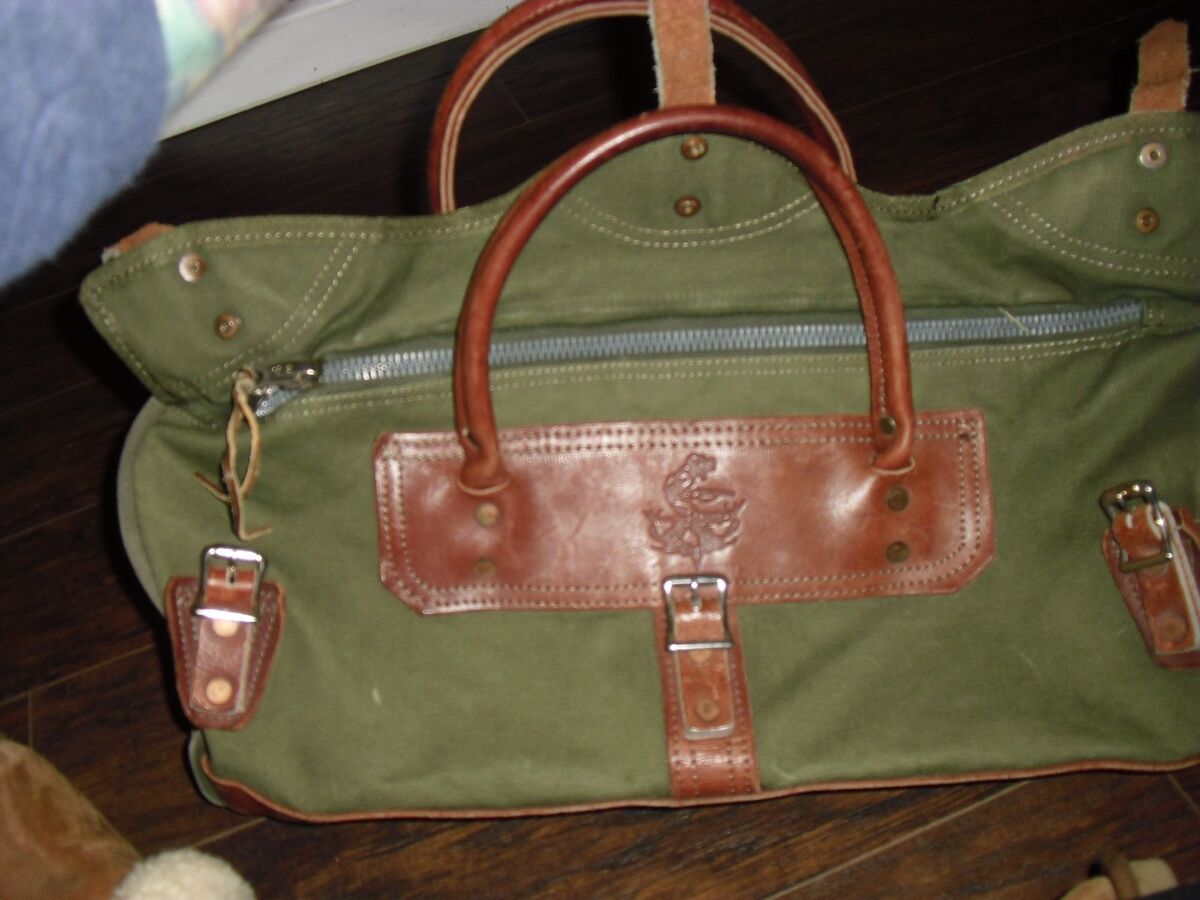 Vintage Gokey's Bag LEATHER & CANVAS Attache Carry-on Vintage Gokey's Bag LEATHER & CANVAS Attache Carry-on