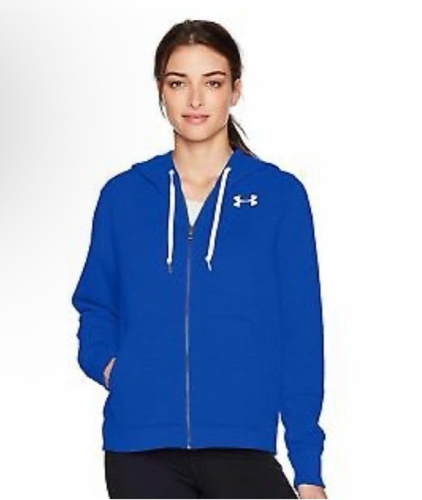 Under Armour Women's M Blue Favorite Fleece Full Zip Hooded Sweatshirt Hoodie - Picture 2 of 10