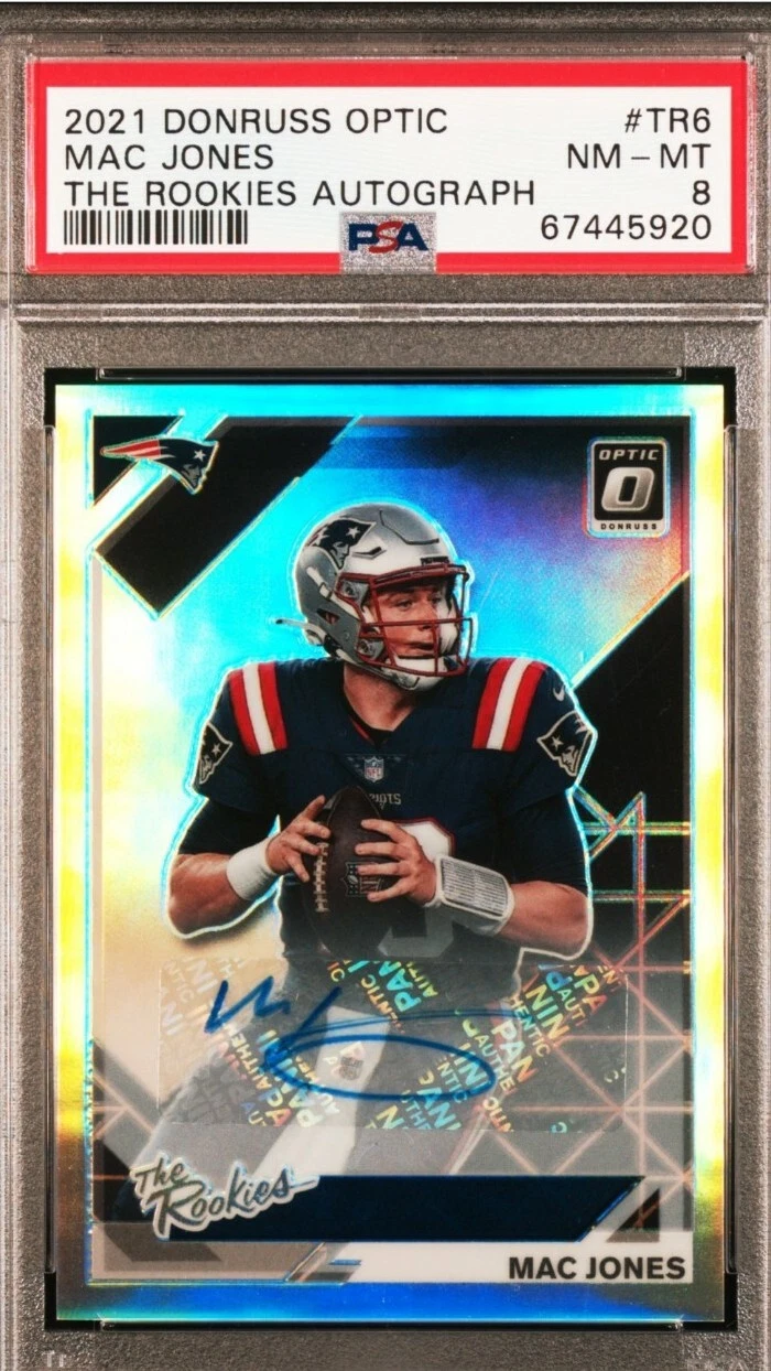 Mac Jones Panini Donruss Optic the Rookies Autographs #TR6 Base