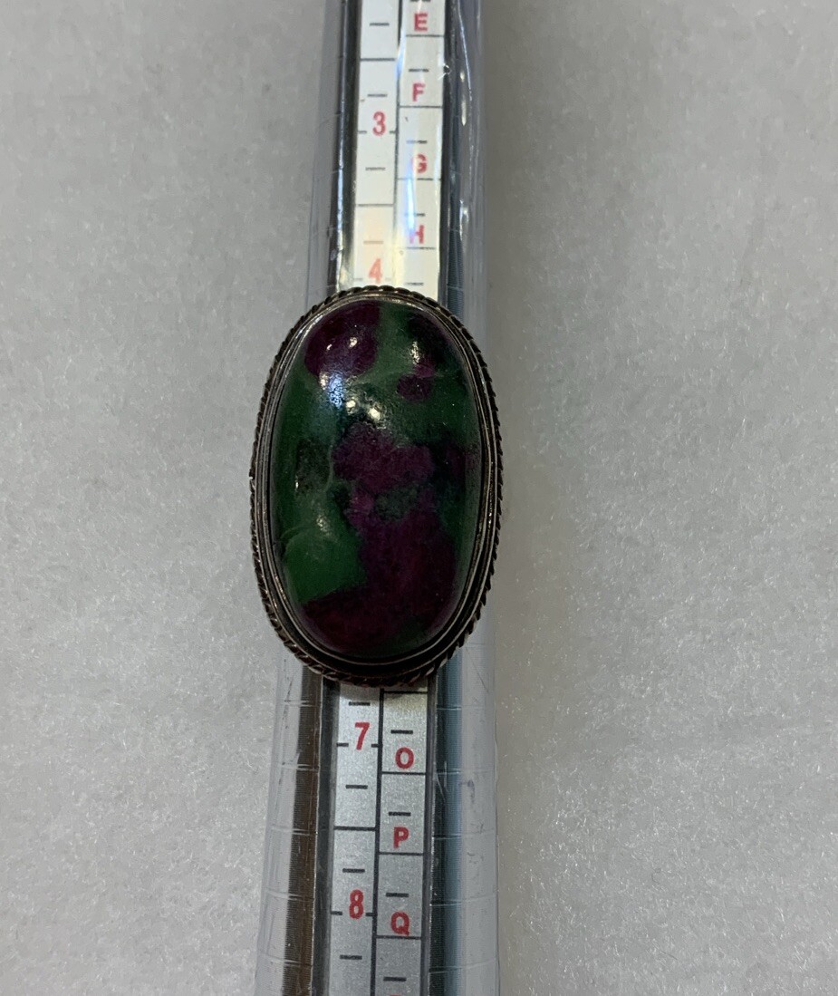 Natural Ruby Zoisite & Solid 925 Sterling Silver … - image 1