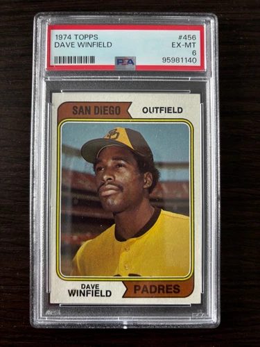 1974 TOPPS BASEBALL #456 DAVE WINFIELD PSA 6 EX-MT JUST BACK FROM PSA
