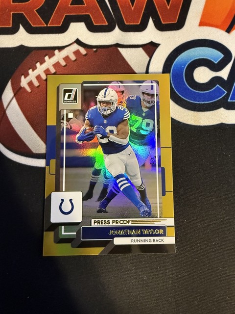 Jonathan Taylor Indianapolis Colts 2022 Donruss Gold Holo Press Proof Premium