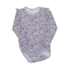 Alana, Body, Größe: 86/92, Blau/Mehrfarbig, Baumwolle/Elasthan, Blumen #vRs