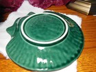 Olfaire Majolica Clam Shell Plates 2 Dish Bowl Portugal Blue Green Glaze in VGC — photo 4