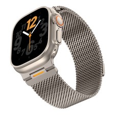 Metal Magnetic Bands For Apple Watch Ultra 3/2 Stainless Steel Mesh Loop Strap