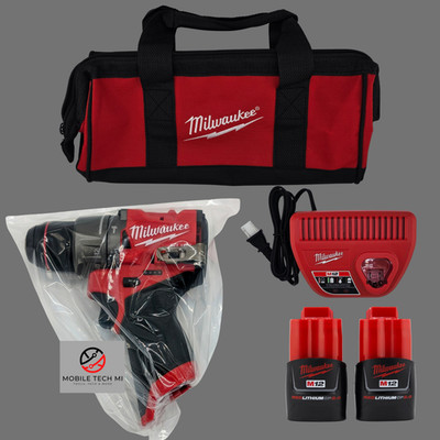 Milwaukee M12 FUEL 1/2'' Hammer Drill Driver 3404-20 2x Batteries Charger Bag Kit