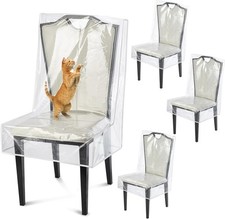 Dining Chair Covers, Waterproof Kitchen Chair Protectors,Clear Plastic Seat