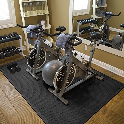 SIVAN HEALTH FITNESS PUZZLE EXERCISE MAT EVA FOAM INTERLOCKING TILES - BLACK