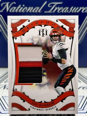 2025 National Treasures Joe Burrow Heirlooms 3-Color Patch, SSP/#49  Bengals