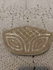 Ivory Seed Pearl Beaded Clutch Evening Opera Cocktail Bag Purse NICE 1950s