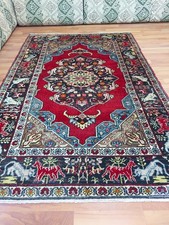 Antique P ersian Rug Wolf Rug Deer Rug Pictorial Rug Caucasian Rug Free Ship Rug