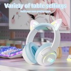 2.4G Bluetooth Wired Triple Mode Gaming Headset with Cat Ear RGB