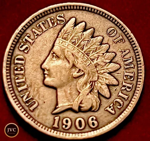 1906 Indian Head Penny - Choice Very Fine - Full Liberty & Diamonds - JC201