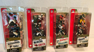 McFarlane NFL Players Series Set 2004 Vick Alexander McNabb Smith Boxed