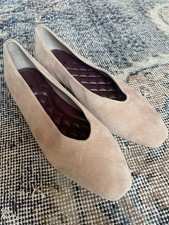 Birdies Women's Pinky Beige Suede Ballet Flats US 9 Round Toe Slip-On Solid