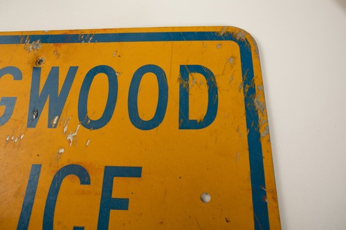 Longwood Police Satellite Office Sign (HSE/JSF6) Painted Reflectorized Obsolete - Picture 7 of 8
