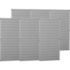 Wall Control Industrial Metal Pegboard Gray 96"" X 32"" X 3/4"" Wall Control