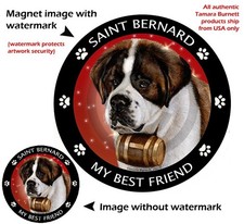Saint Bernard My Best Friend Dog Car Magnet