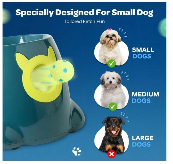 Automatic Small Dog Ball Launcher - Remote Control Interactive Fetch Machine  - Image 2 of 4