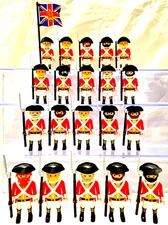 Playmobil 20 English Soldiers Red Coats Pirates Boat 9886 3054 7675 6229