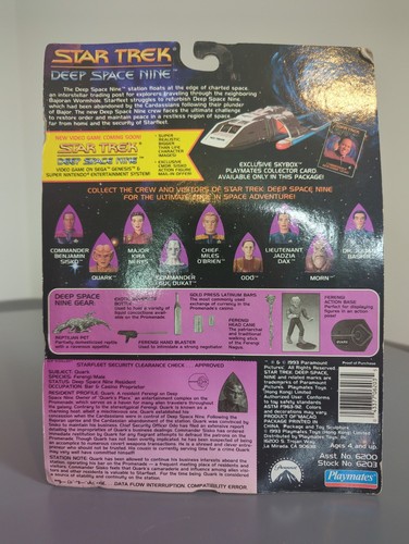 Playmates Star Trek Deep Space Nine Quark Action Figure Vintage 1993 - Picture 2 of 2