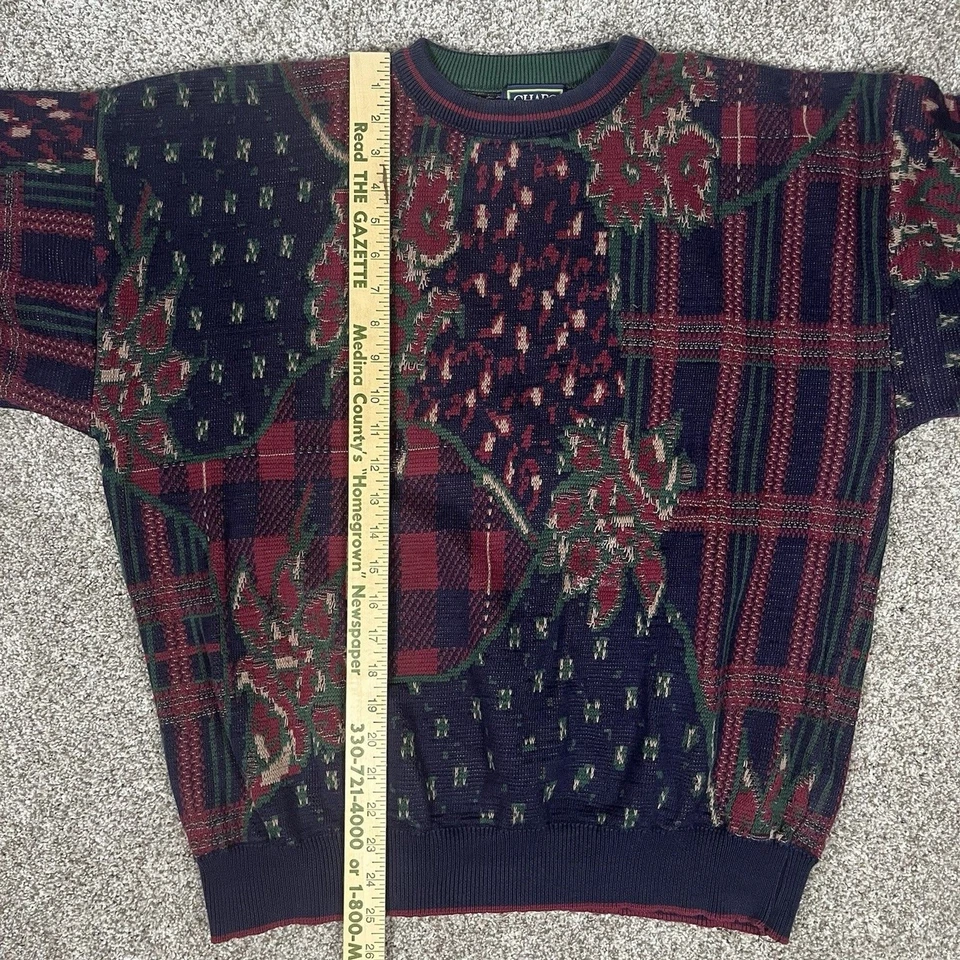Vintage Chaps Ralph Lauren Multicolored 90s Grandpa Sweater Size Large Vtg Retro - Image 3 of 4