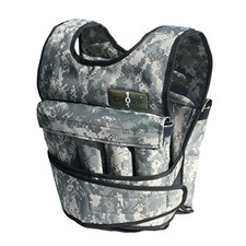 Adjustable Camouflage Weighted Vest Without Shoulder Pads 40 lb