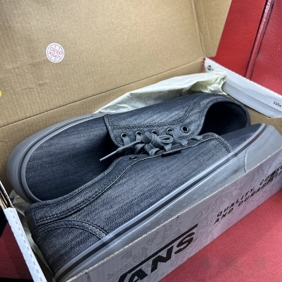 Mens VANS Chukka Low Denim Black Pewter Jean Pop Cush Skateboard Shoes SZ 12 - Image 2 of 4