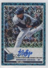 2019 Panini Donruss Optic Teal Velocity Prizm 20/35 Jonathan Loaisiga Auto 0mr3