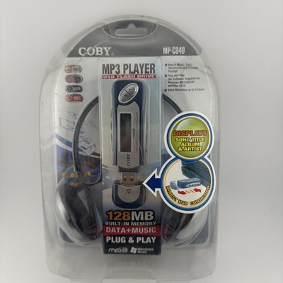 Coby 128MB MP3 WMA Audio Player USB 2.0 Plug & Play New Sealed Vtg Mid 2000