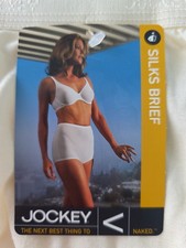 Lot of 3 Jockey Silks Brief Underwear Women's Size 6 Naked Cotton Nylon