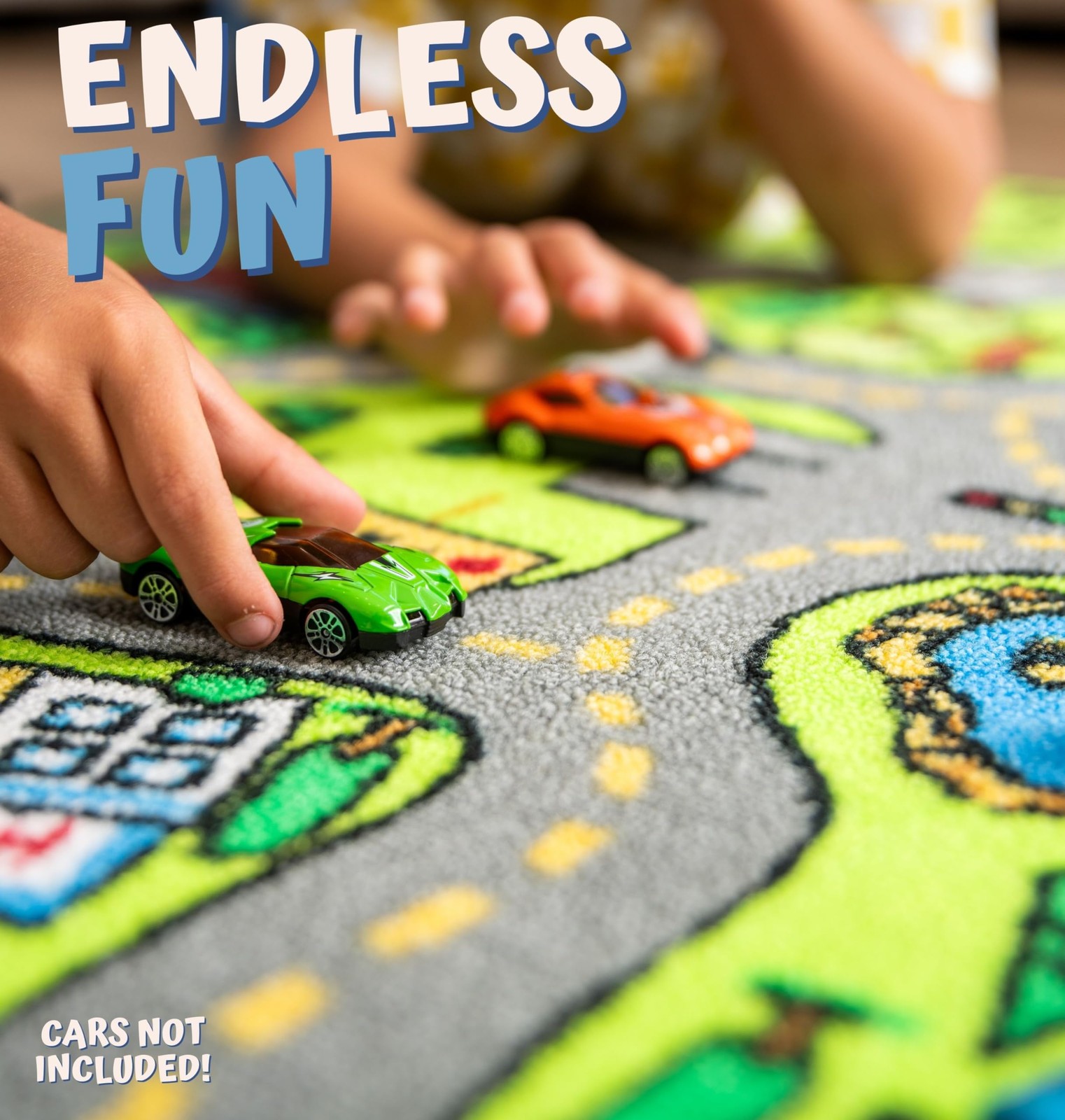 ToyVelt Car Rug for Kids – Educational Road Rug for Kids, Boys Rug & Toddler