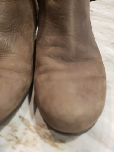 Damen ECCO braune Leder Wildleder Reißverschluss-Stiefeletten Größe 39 - Bild 3 von 15