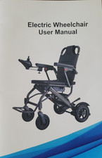 Electric Foldable Power Wheelchair Joystick Control Padded Armrest Black