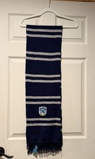 Harry Potter Ravenclaw Blue Gray Striped Knit Scarf Fantasy Genre