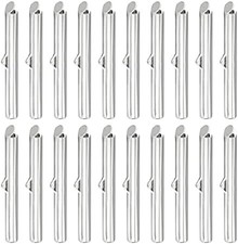 60Pcs Slide on End Clasps, 35mm Tube Ball Bead Slider Crimp Ends for Multi-Stran