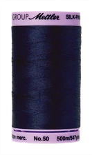 Navy 0825 | Silk-Finish Cotton 50wt - #9104 (500M / 547Y Spool) | Mettler