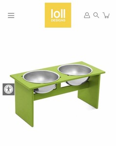 Minimalist Double Dog Bowl- Large