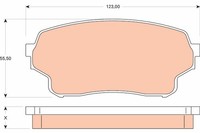 Bremsbelagsatz Scheibenbremse TRW GDB3490 FüR Suzuki Vitara FT HT 1 HDI 110 16V